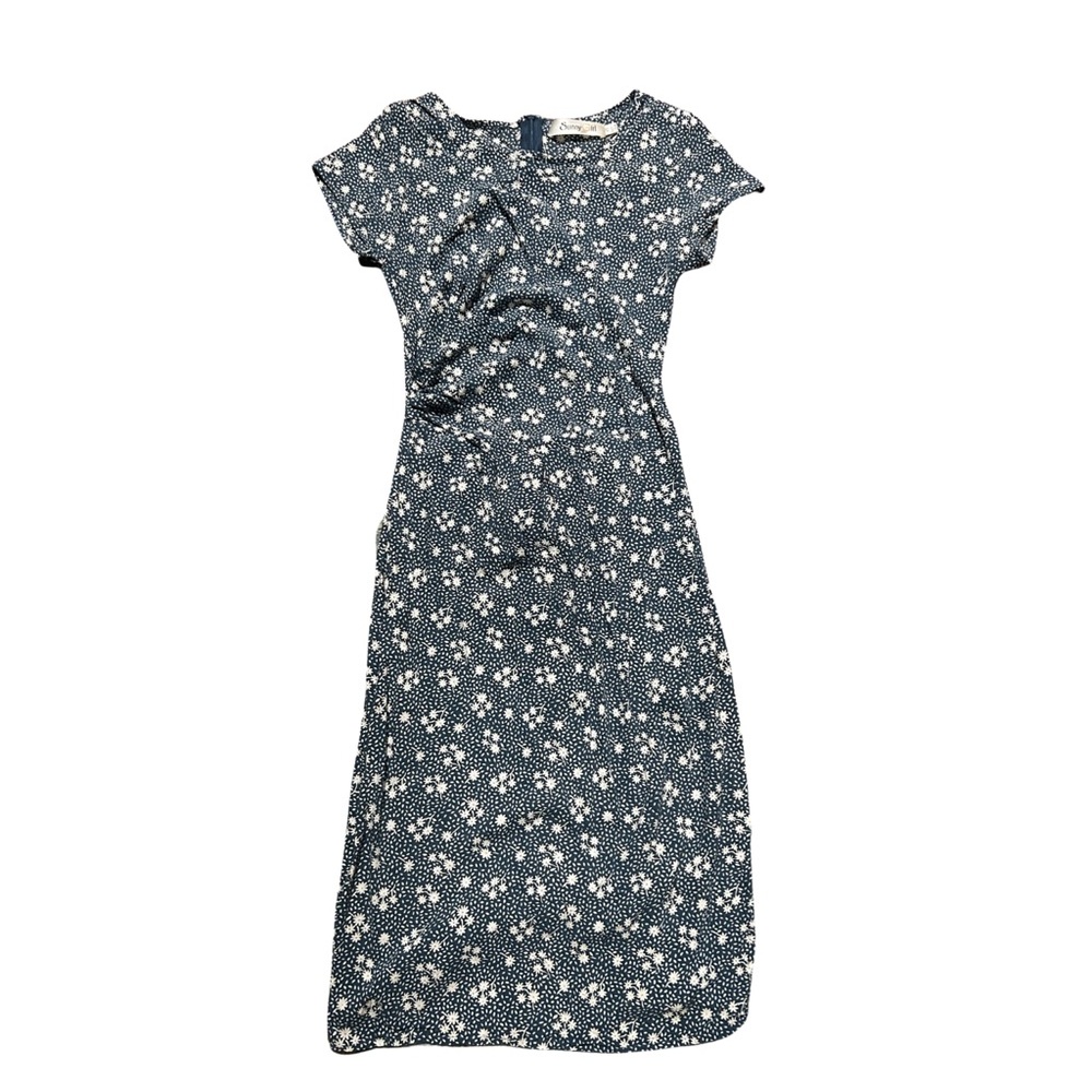 Vintage floral midi dress